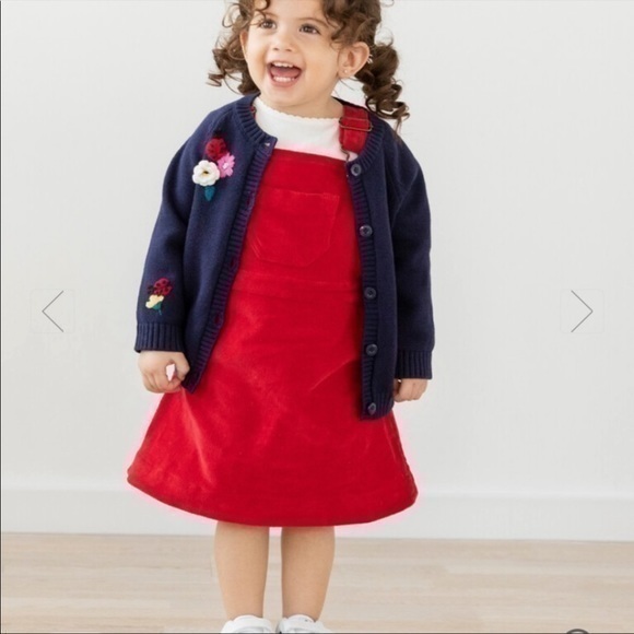 NWT Hanna Andersson Red Corduroy Jumper Dress - Picture 8 of 8